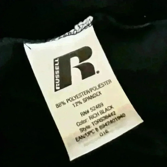 Russell Black Dri Power 360 Thumb Hole 3/4 Zip Athletic Running Hoodie Size L - Picture 11 of 11